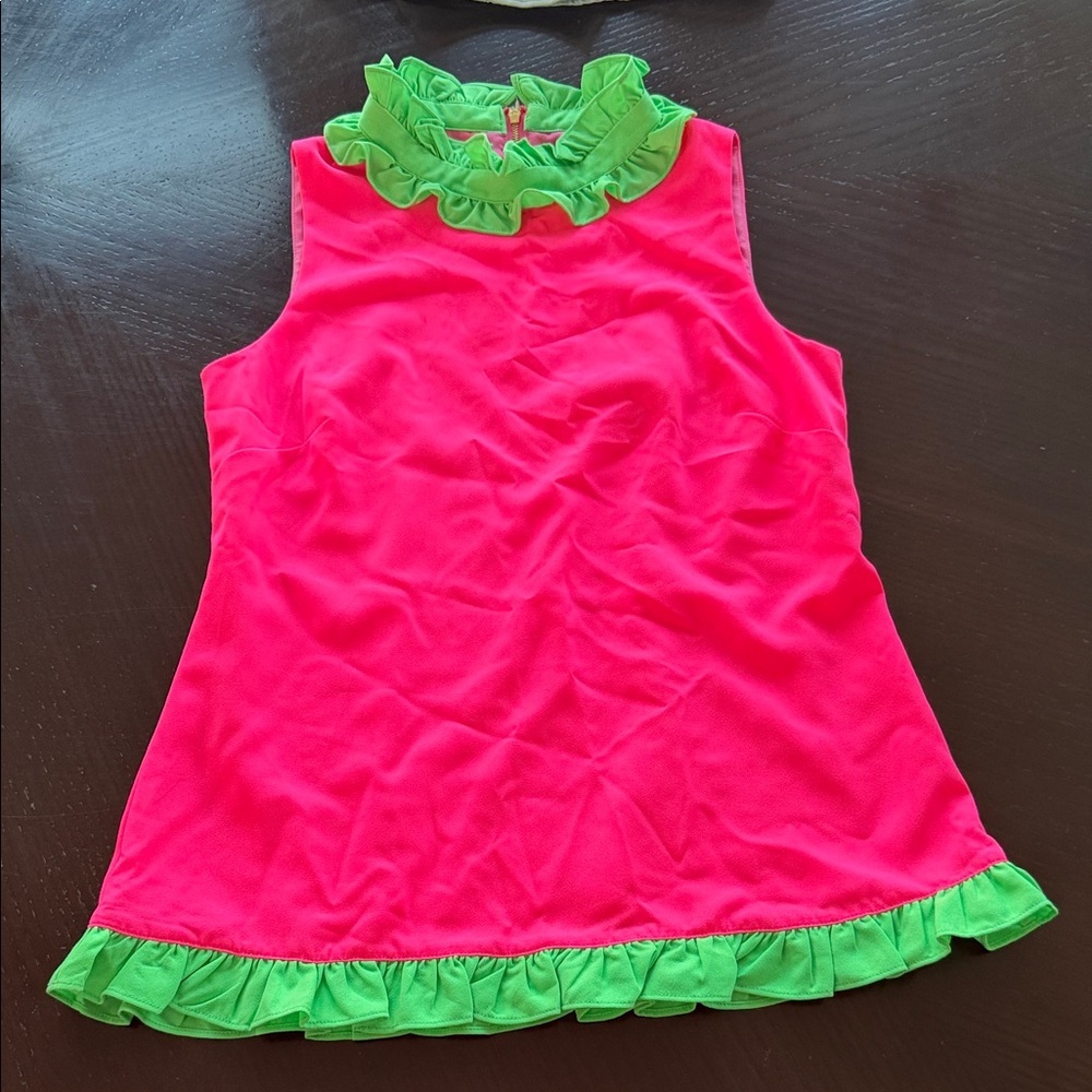 Sail to Sable Pink Top with Green Trim